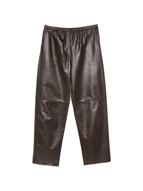 Antonelli elasticated leather trousers