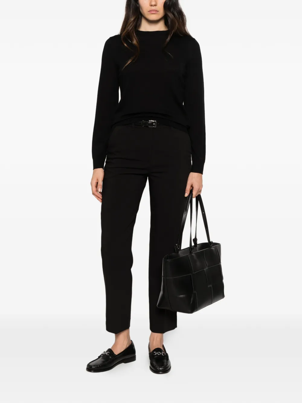 Gant crew-neck long-sleeve sweater Zwart