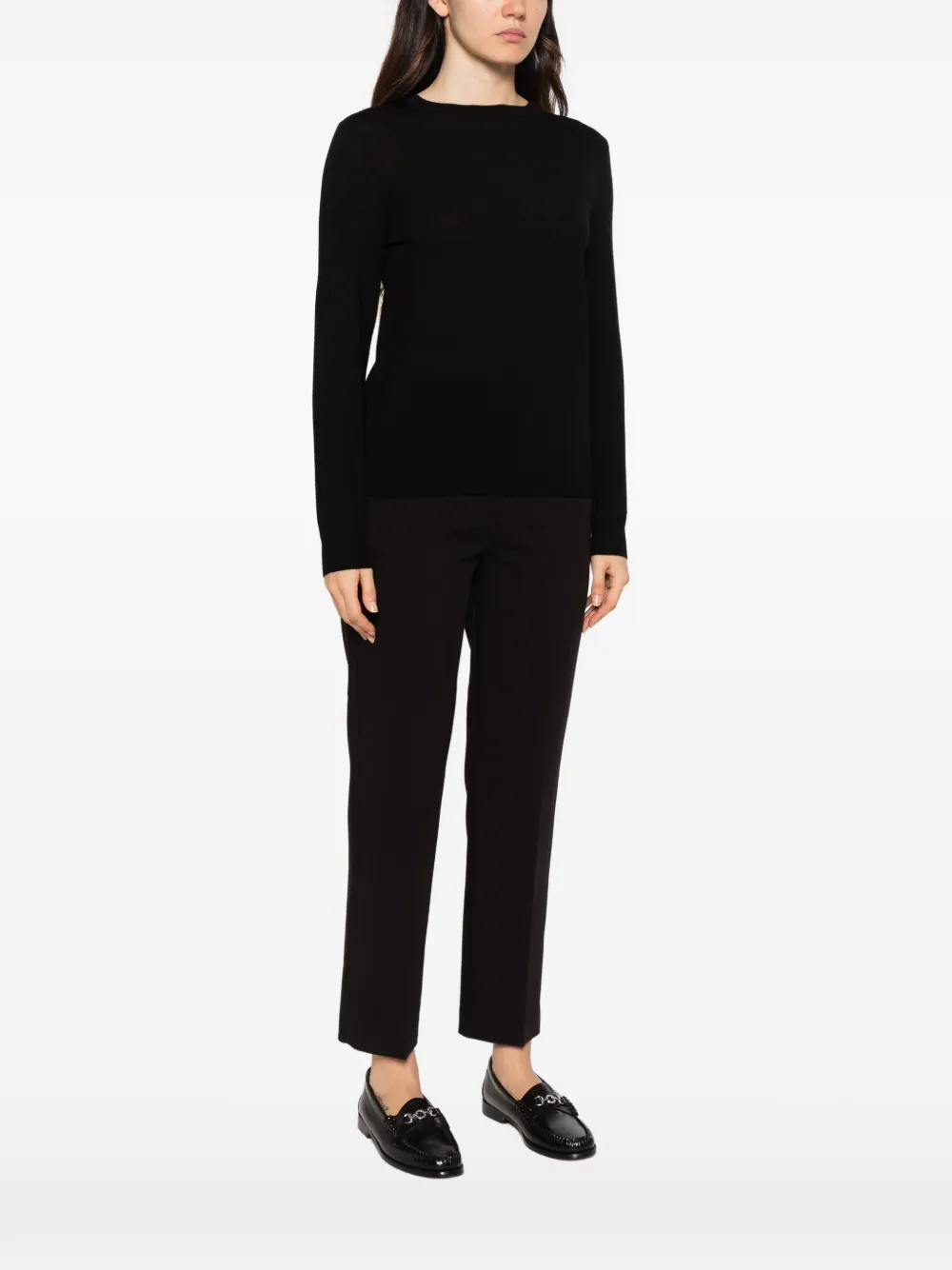 Gant crew-neck long-sleeve sweater Zwart