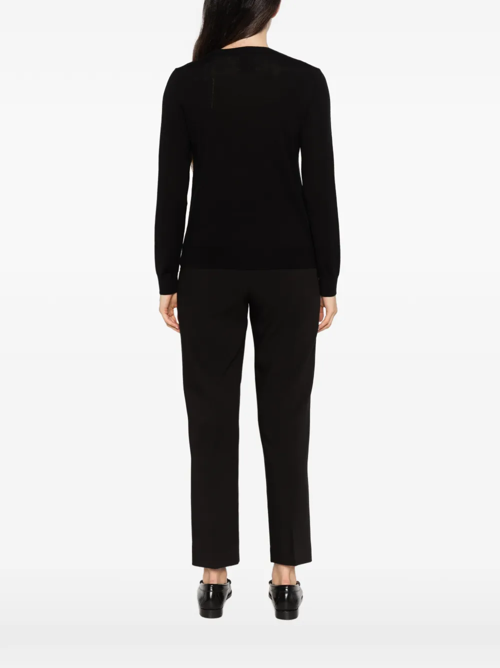 Gant crew-neck long-sleeve sweater Zwart