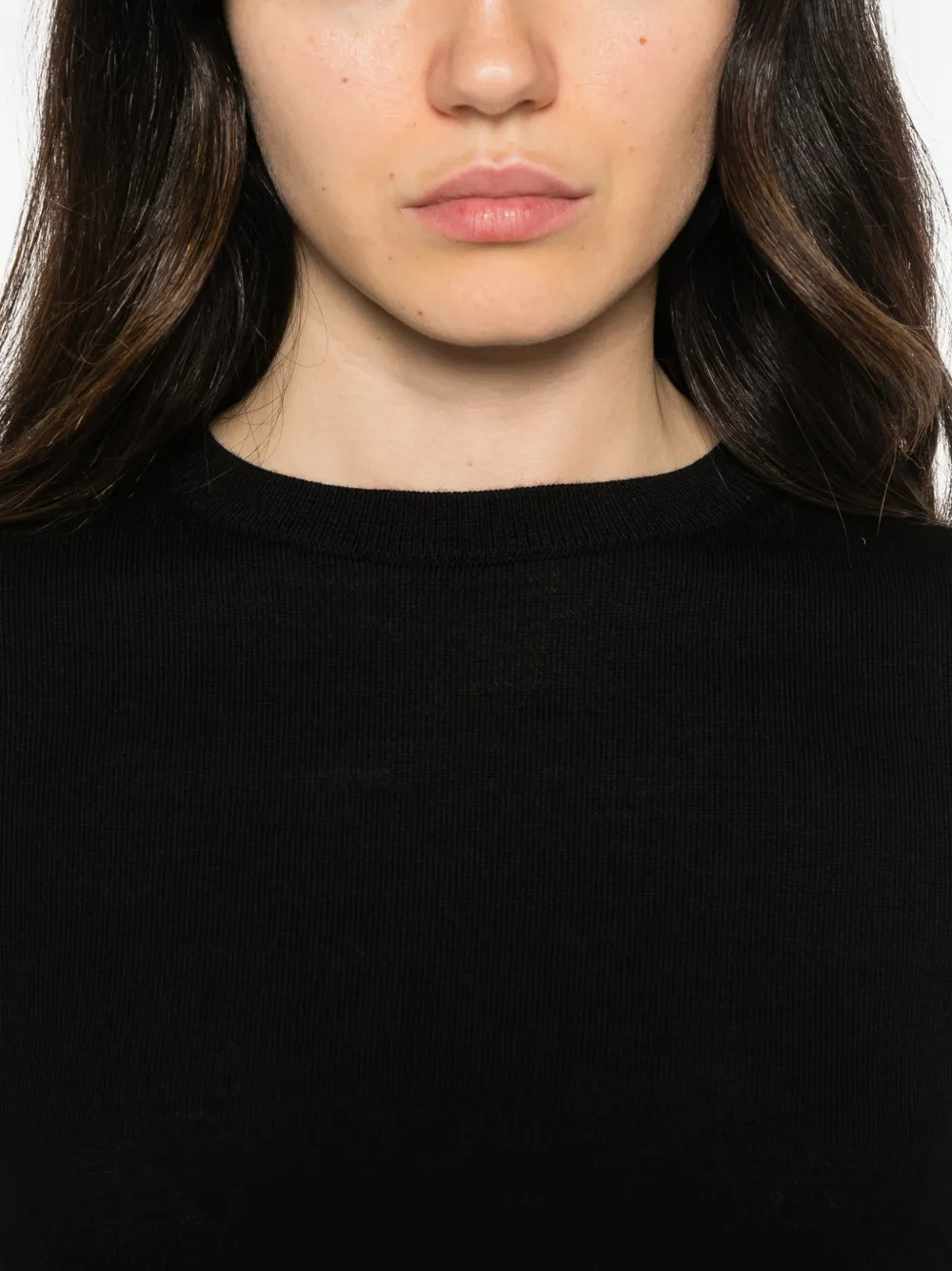 Gant crew-neck long-sleeve sweater Zwart