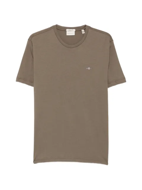 Gant logo-embroidered crew-neck T-shirt