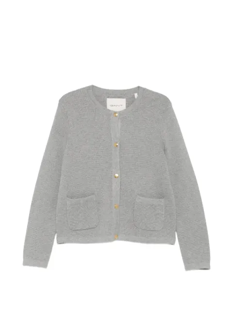 Gant button-up patch-pocket cardigan