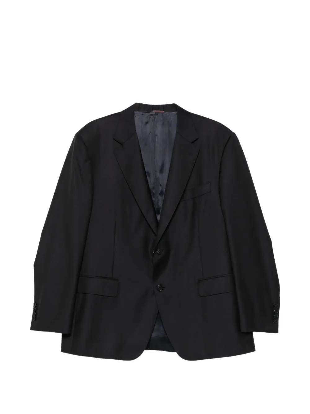 Canali single-breasted notch-lapel suit - Schwarz