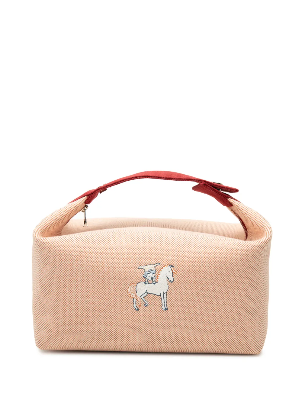 Hermès Pre-Owned 2010-2026 Large Toile Bride A Brac Cabriole Case vanity bag - Orange