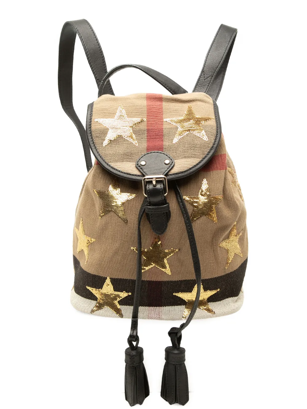 Burberry Pre-Owned 2000-2017 Mega Check Canvas Star Sequin backpack - Brown