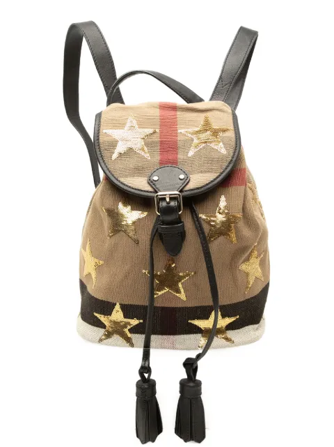 Burberry Pre-Owned 2000-2017 Mega Check Canvas Star Sequin backpack