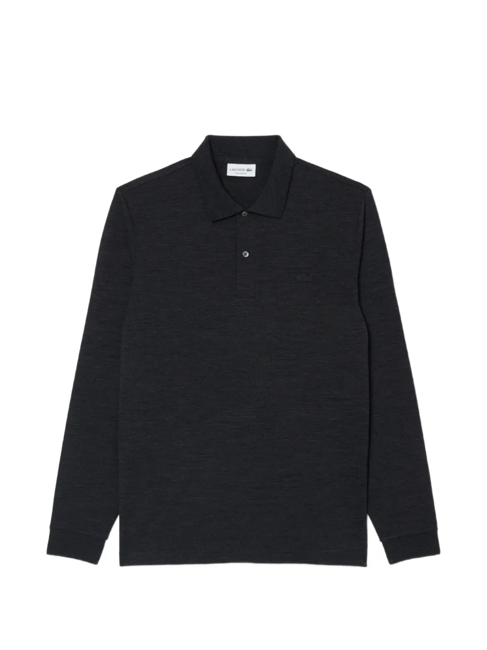 Lacoste regular fit long sleeved wool polo shirt - Grigio