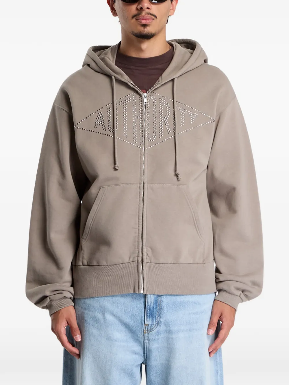 UMBRO x Slam Jam Authority stud-embellished hoodie Grijs