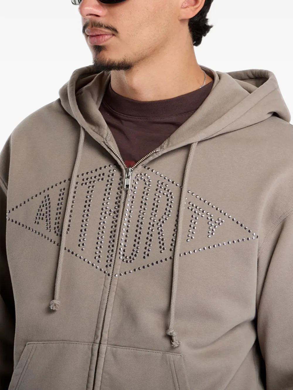 UMBRO x Slam Jam Authority stud-embellished hoodie Grijs