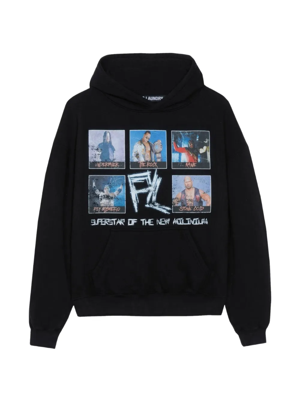 Paris Laundry graphic-print hoodie - Black