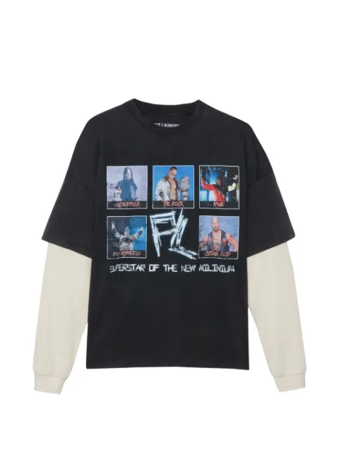 Paris Laundry Wrastler layered-sleeve T-shirt