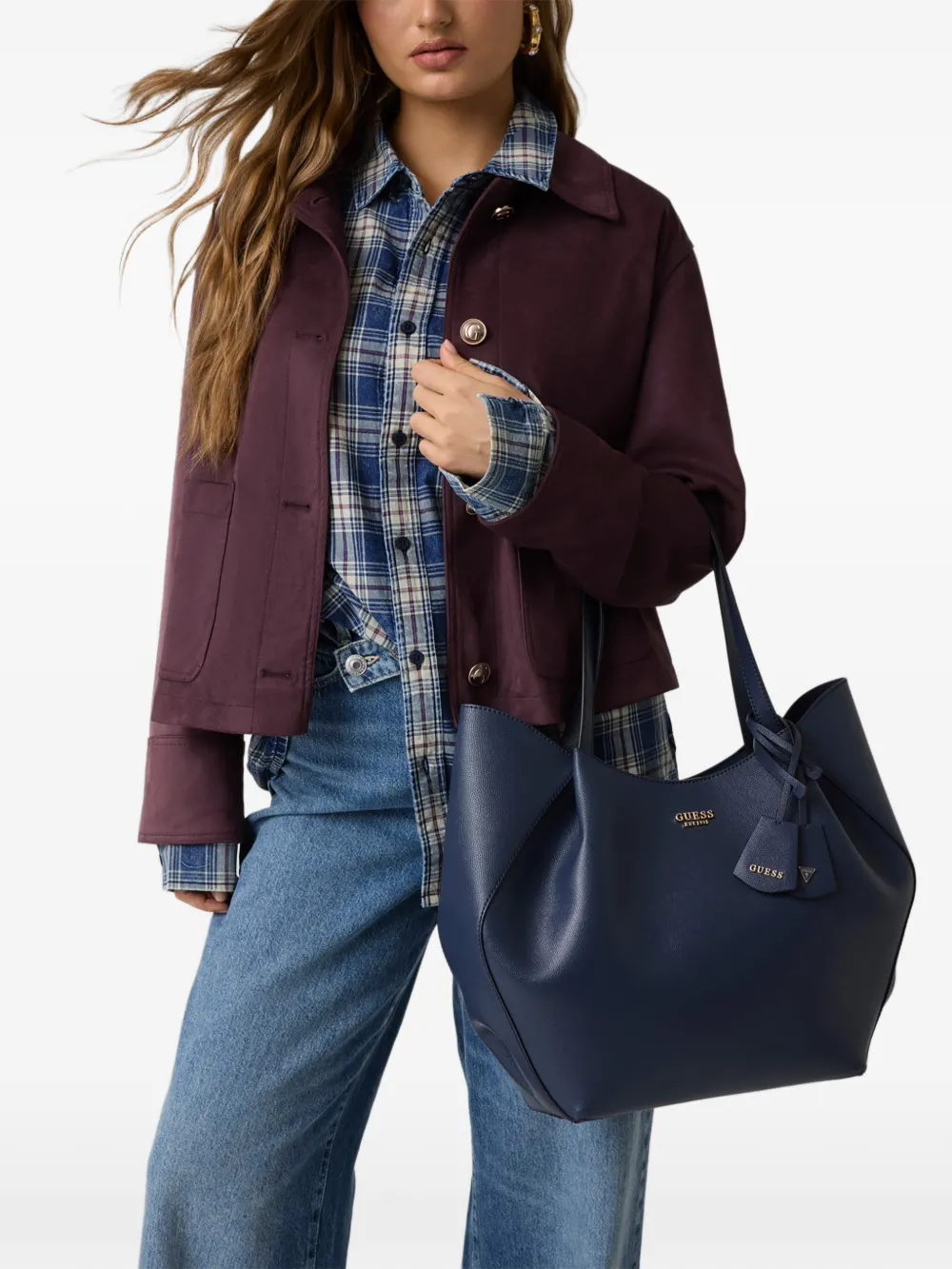 GUESS USA Amorette pochette shopper Blauw