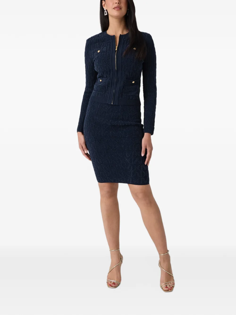 GUESS USA Marciano monogram skirt Blauw