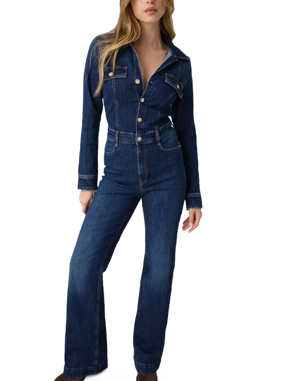 GUESS USA denim long jumpsuit - Blu