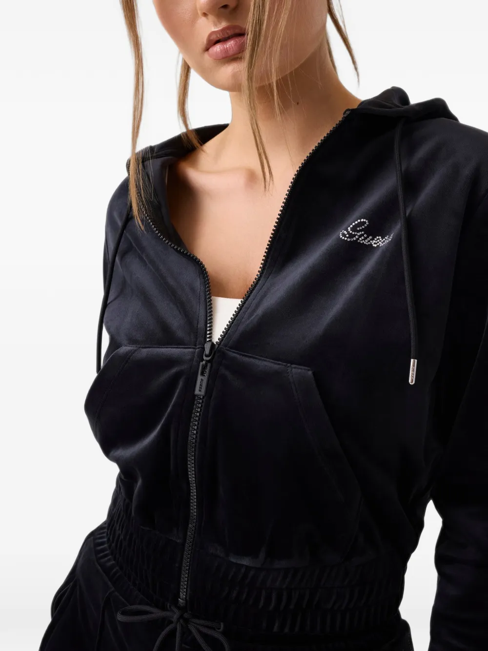 GUESS USA Rhinestones sweatshirt Zwart