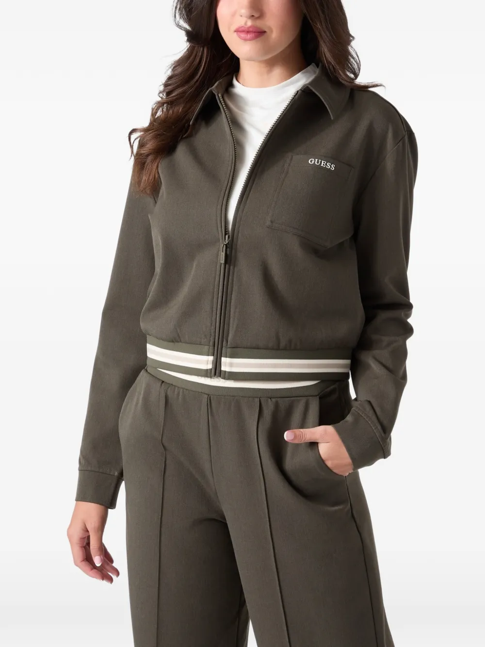 GUESS USA viscose-blend jacket - Braun