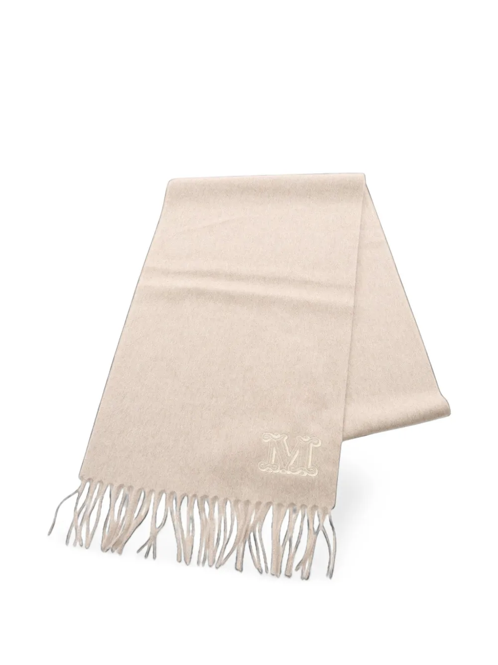 Max Mara monogram fringed scarf - Toni neutri
