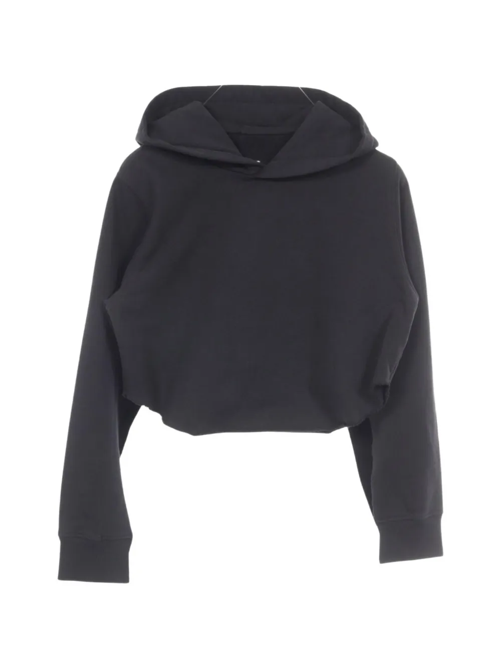 MM6 Maison Margiela 2020s cropped arm-cut hoodie - Nero