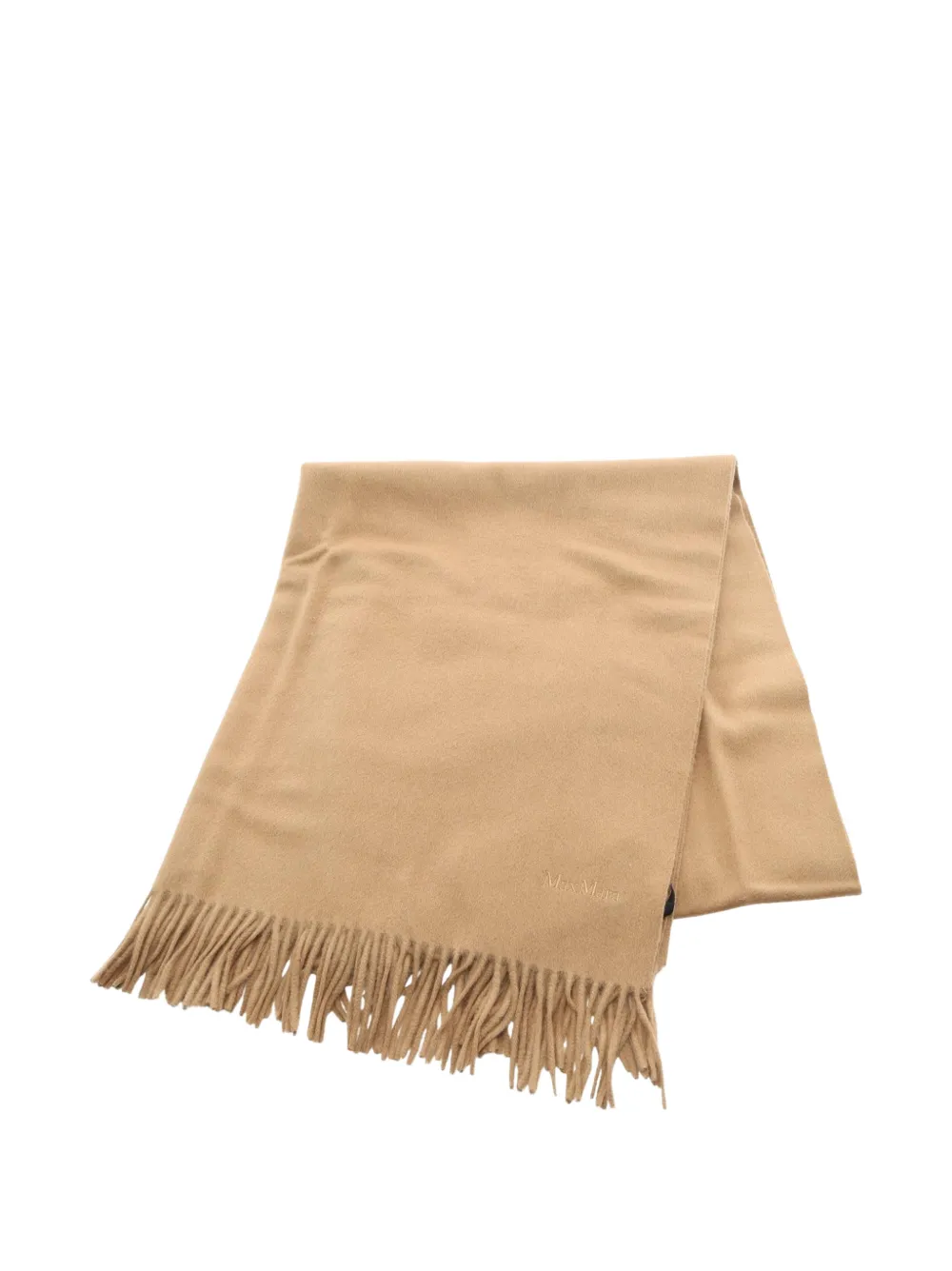 Max Mara 2020s fringed cashmere scarf - Toni neutri