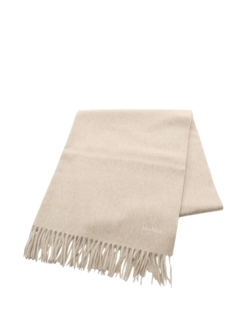 Max Mara 2020s fringed cashmere scarf - Toni neutri