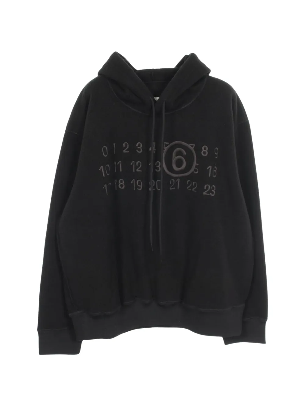 MM6 Maison Margiela 2020s logo-print hoodie - Nero