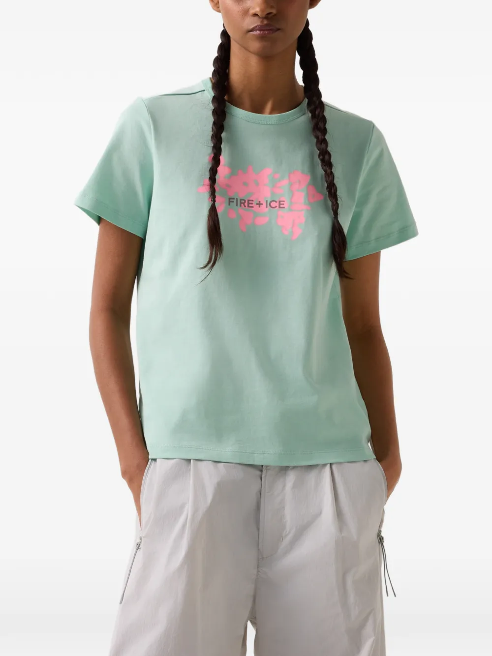 BOGNER FIRE+ICE Cludy logo-print T-shirt Groen