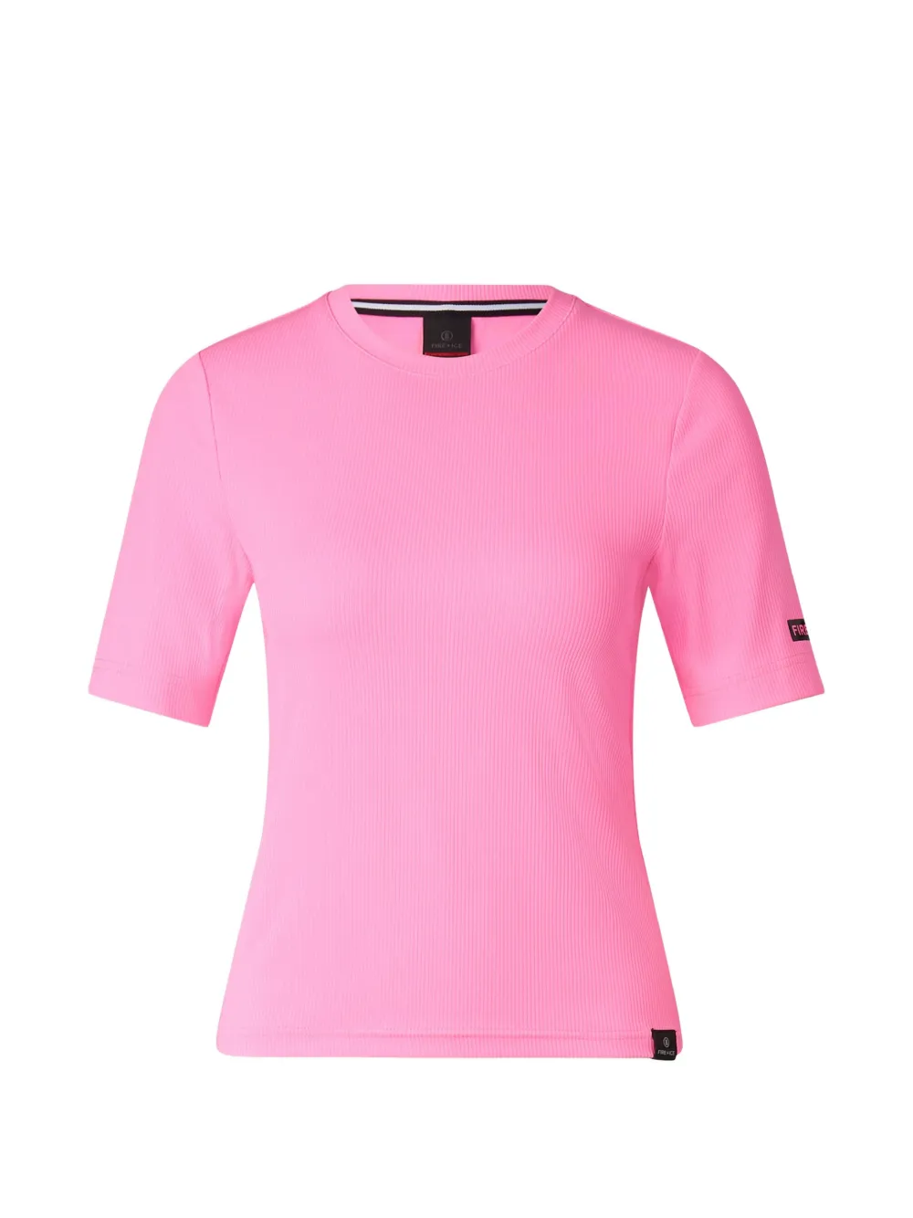 BOGNER FIRE+ICE Elke ribbed-knit T-shirt Roze
