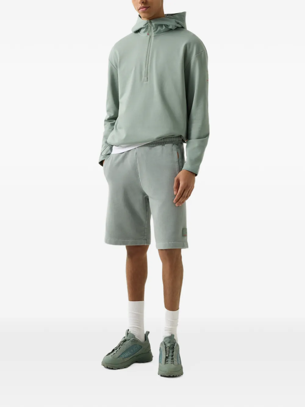 BOGNER FIRE+ICE Luseph logo-patch shorts Groen