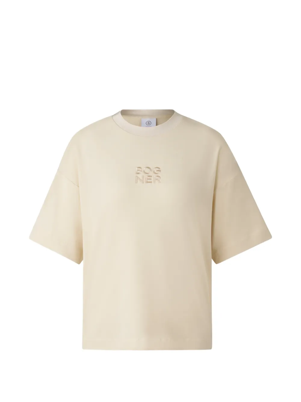 BOGNER Dayna logo-embroidered T-shirt Beige