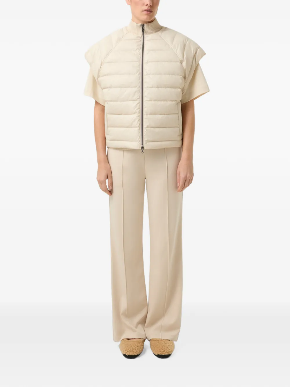 BOGNER Nahla quilted-hybrid gilet Beige