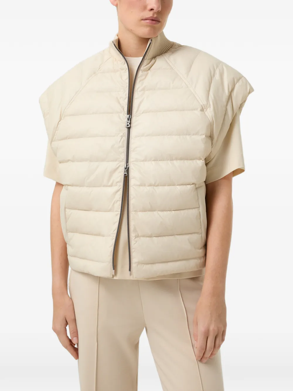 BOGNER Nahla quilted-hybrid gilet Beige