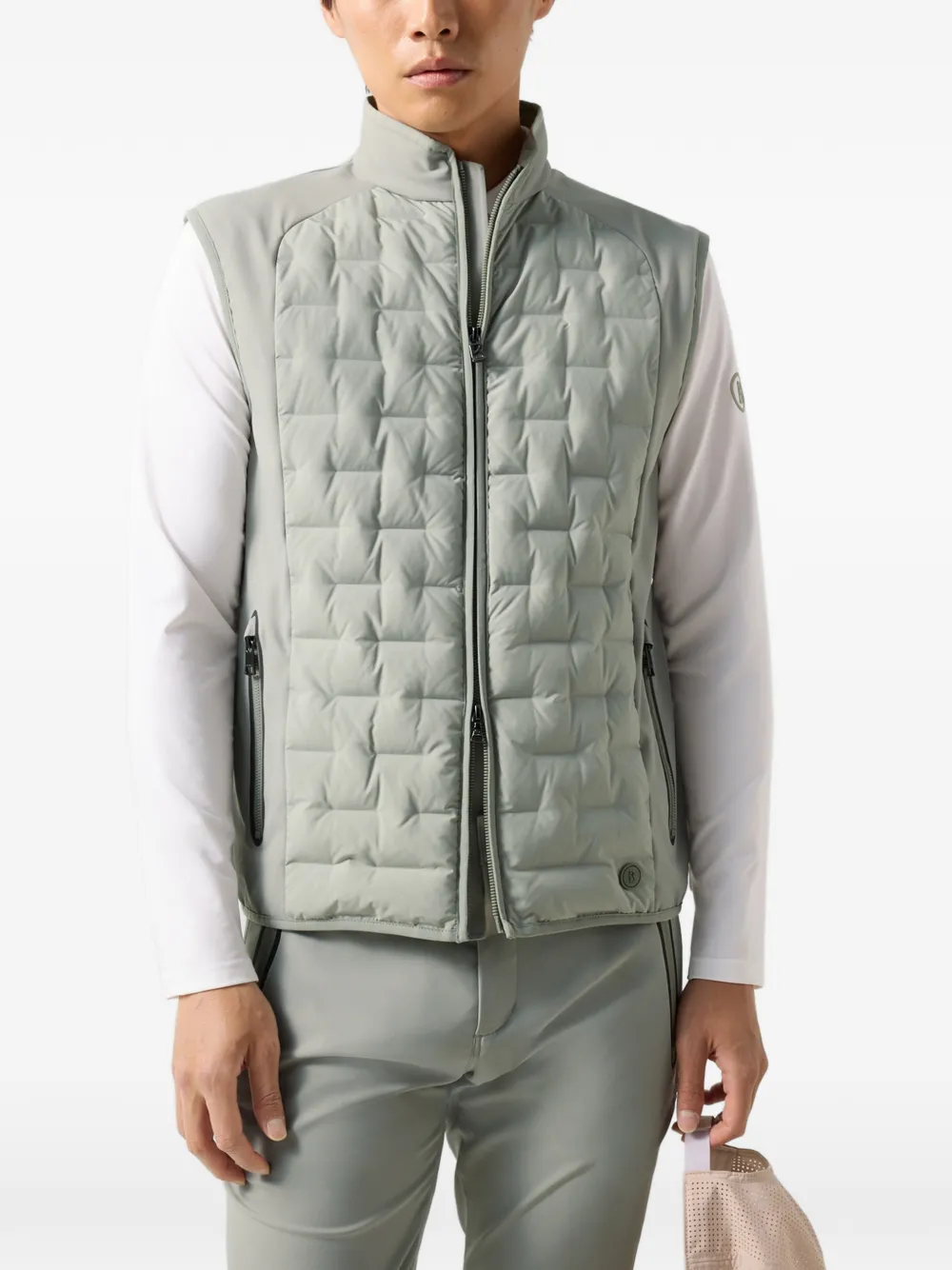BOGNER Dane quilted-hybrid gilet Groen