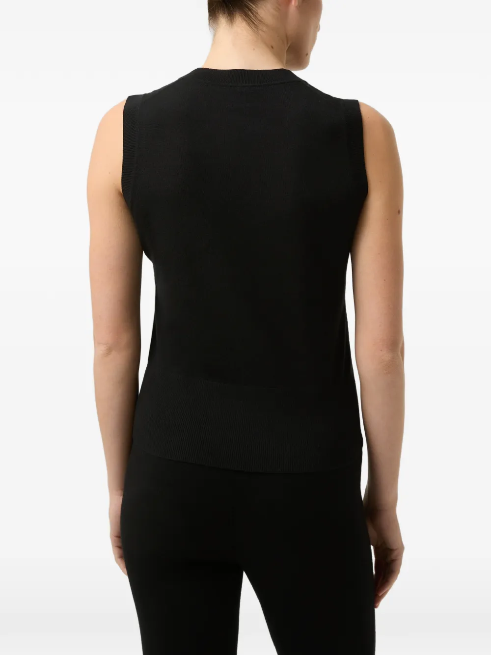 BOGNER Isola ribbed-knit sleeveless tank top Zwart