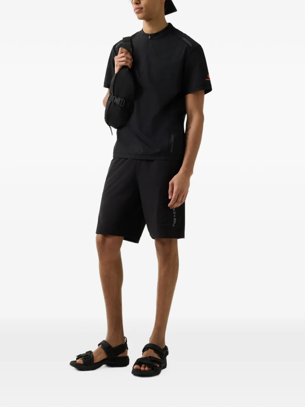 BOGNER FIRE+ICE Aouli quarter-zip t-shirt Zwart