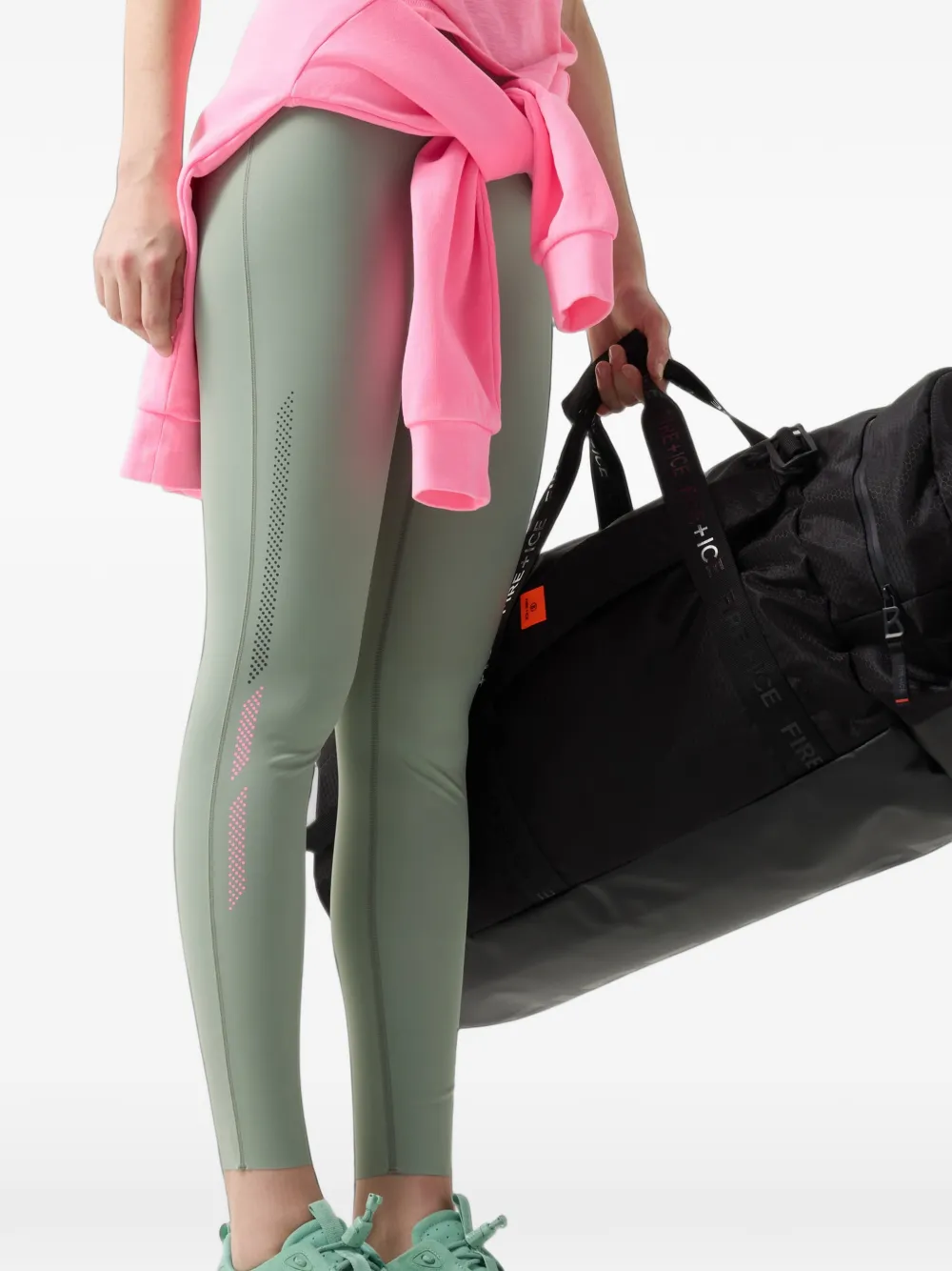 BOGNER FIRE+ICE Caige logo-print leggings Groen