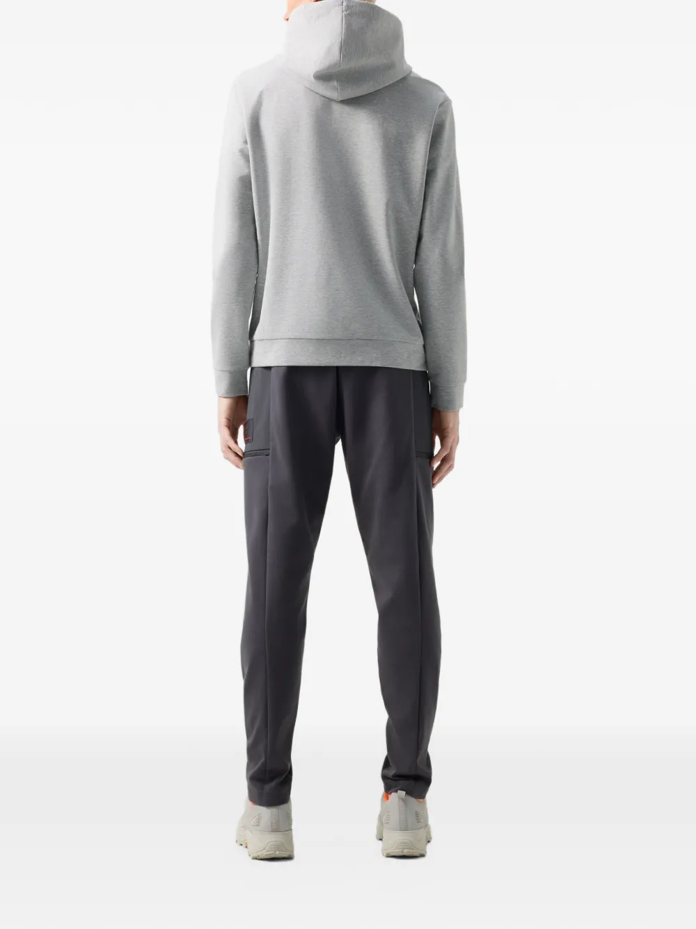 BOGNER FIRE+ICE logo-print drawstring hoodie Grijs