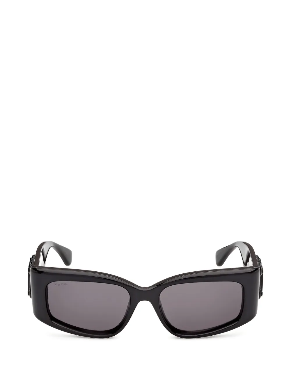 Max Mara Eyewear Zonnebril met rechthoekig montuur Zwart