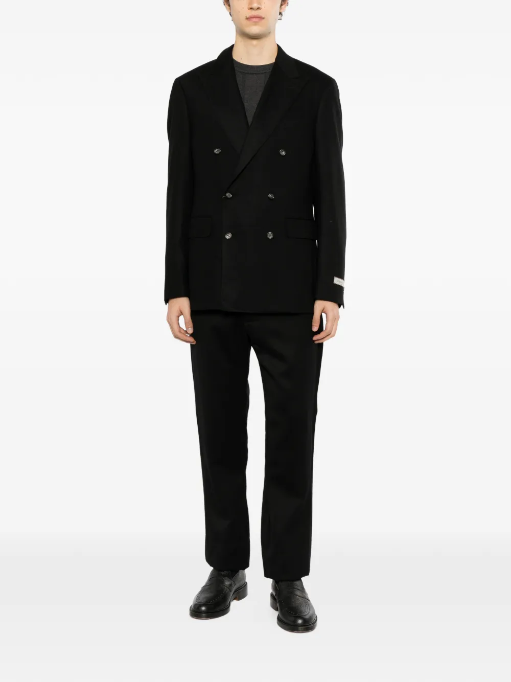 Canali double-breasted blazer Zwart