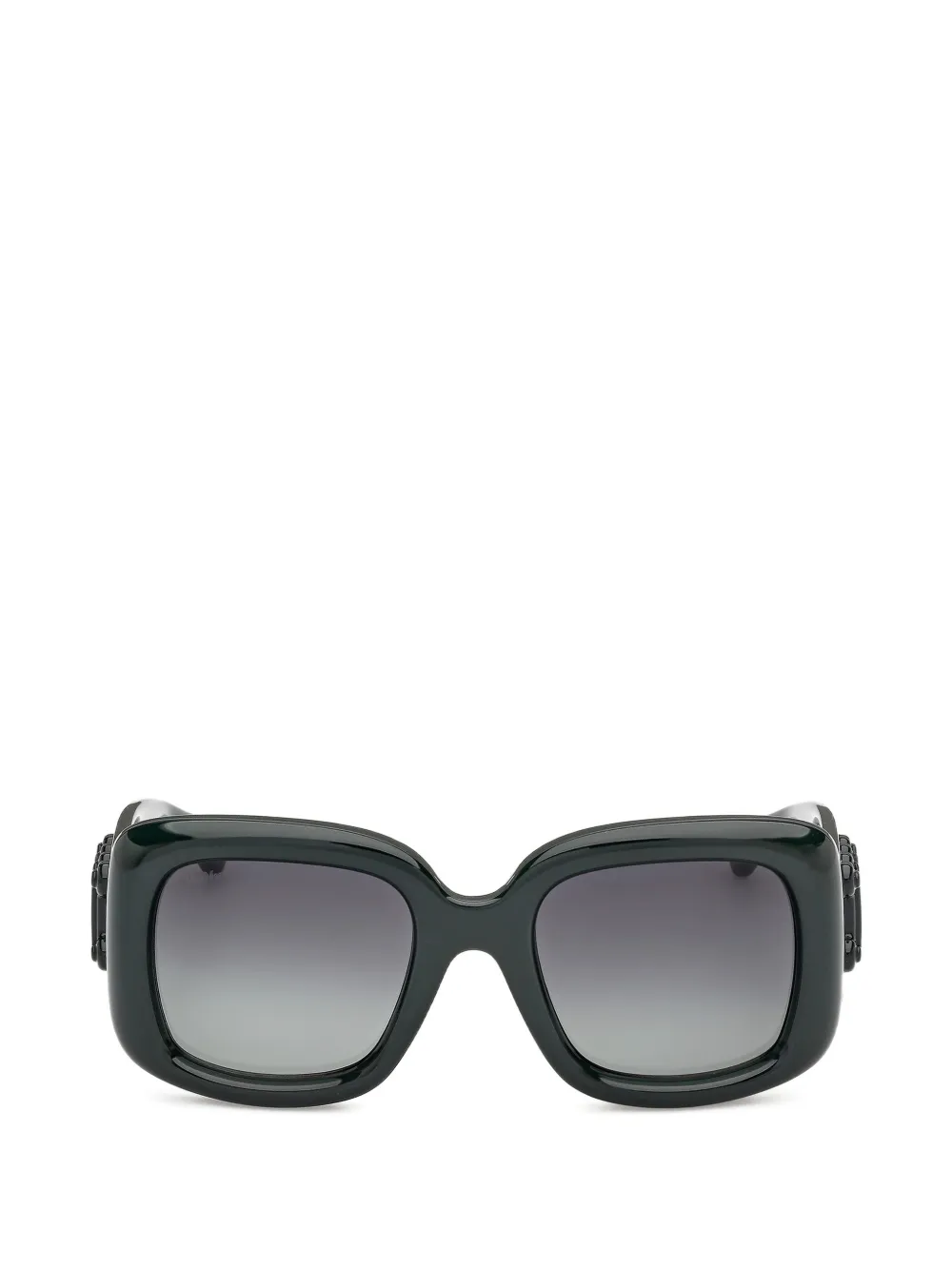Max Mara Eyewear logo-plaque square-frame sunglasses - Grün