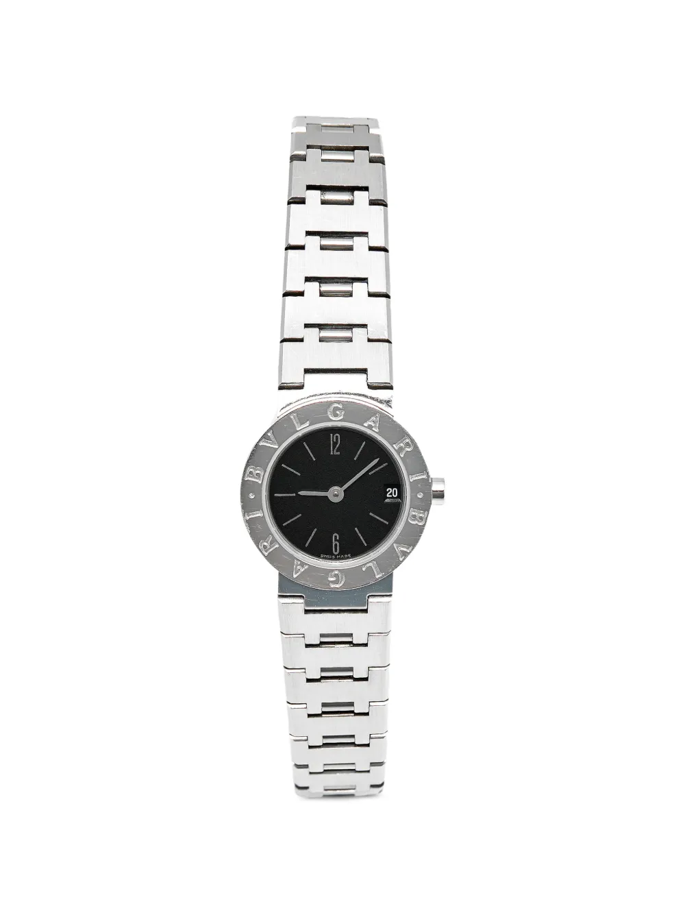 Bvlgari Pre-Owned Orologio con logo inciso 23mm - Nero