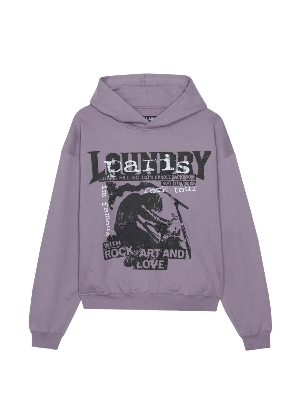 Paris Laundry Im Famous graphic-print cotton hoodie - Purple