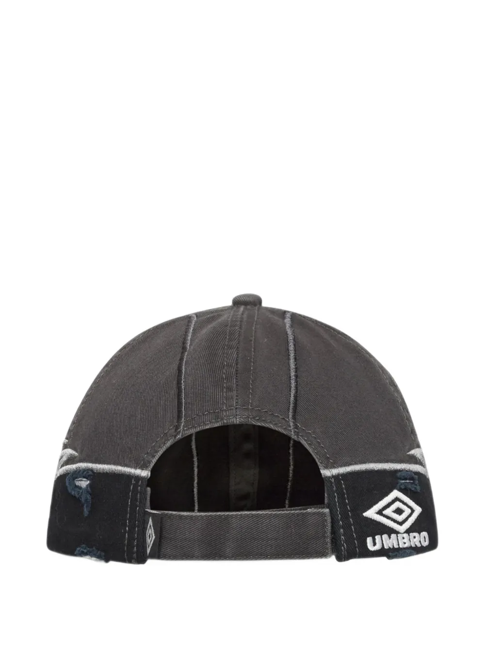 UMBRO x Slam Jam Goalkeeper graphic-print distressed cap Grijs