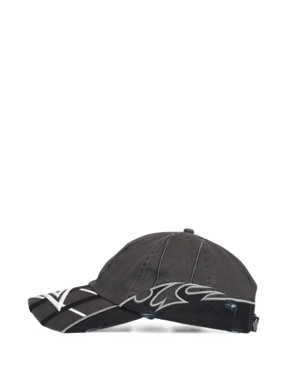 UMBRO x Slam Jam Goalkeeper graphic-print distressed cap Grijs