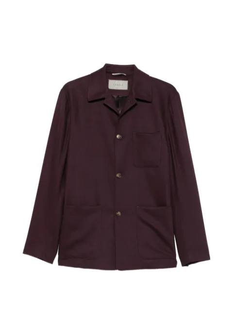 Canali button-up patch-pocket shirt jacket