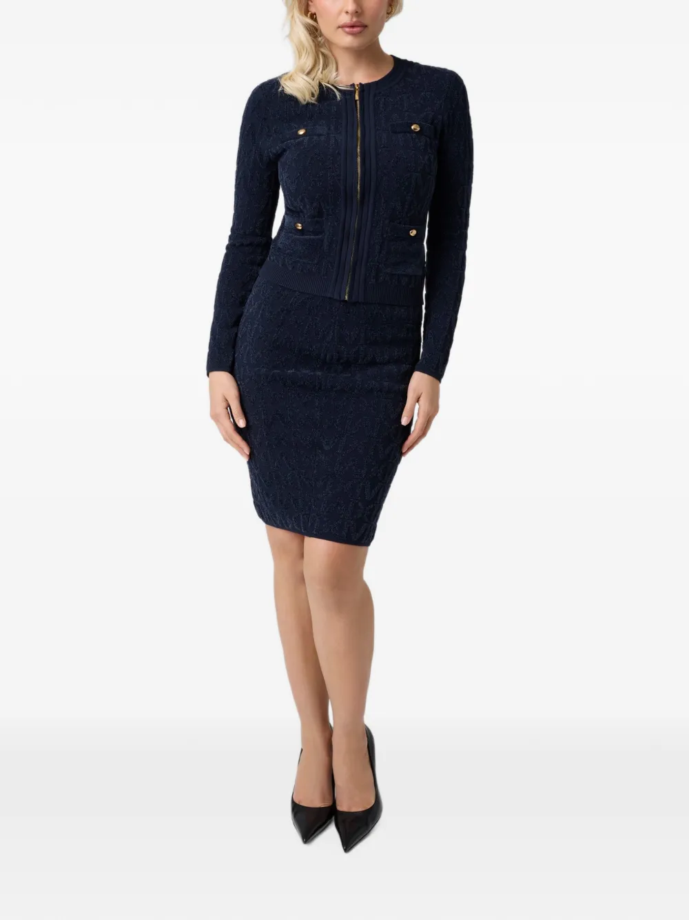 GUESS USA Marciano zipped cardigan Blauw