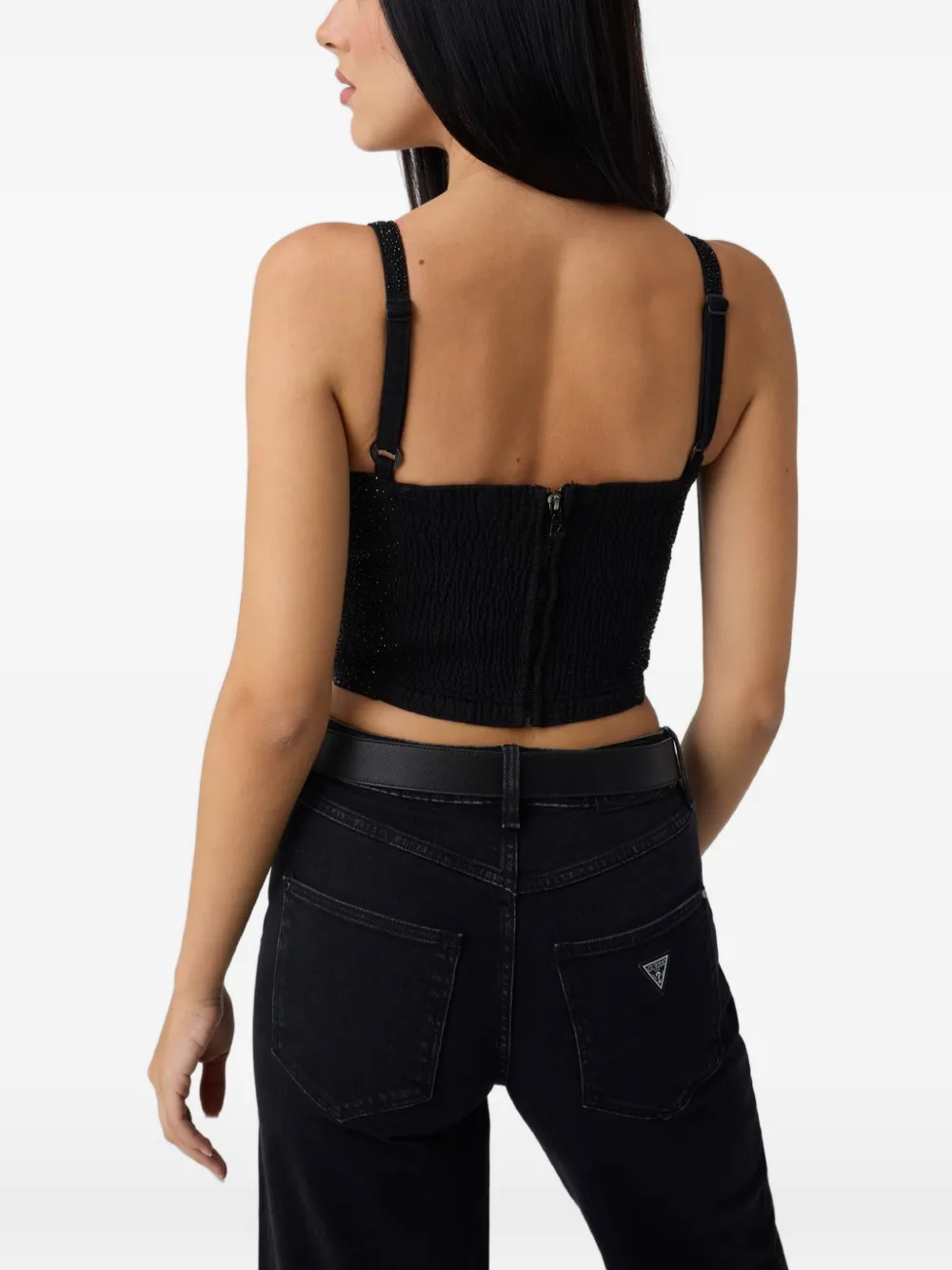 GUESS USA denim bustier Zwart