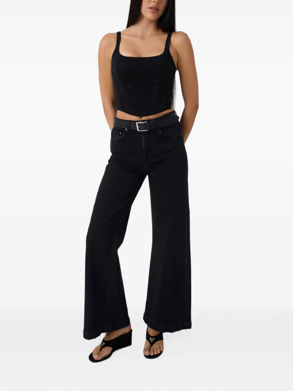 GUESS USA denim bustier Zwart