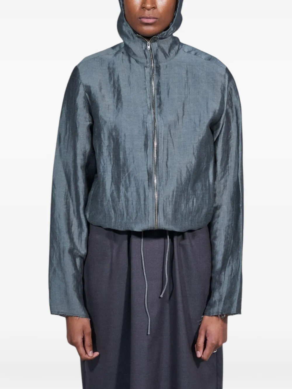 Camiel Fortgens fitted hooded jacket Grijs
