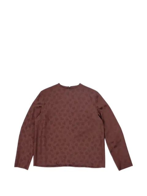 Camiel Fortgens floral-pattern raw-edge top